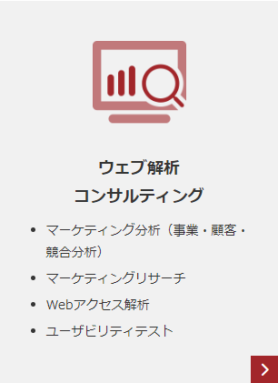 ウェブ解析コンサルティング マーケティング分析　マーケティングリサーチ　WEBアクセス解析　ユーザビリティテスト